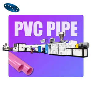 Endüstriyel PVC boru tam otomatik PVC boru yapma makinesi çift boşluk plastik ekstruder pvc boru üretim makineleri