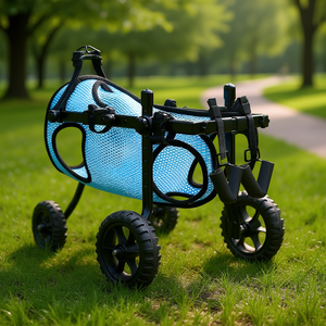 Silla de Ruedas Manual para Mascotas, Soporte de Movilidad para Perros Discapacitados o Lesionados, Ruedas Ligeras con Absorción de Impactos D0100XFE3HW - Product Image 2