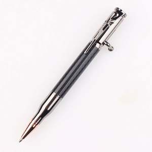 Nouveau design créatif : Stylo pistolet à action à ressort en forme de balle avec clip en métal motif fusil et logo personnalisé, idéal pour cadeau d'affaires - Product Image 4