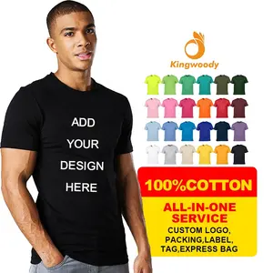 Camiseta de algodon personalizadas de cuello 100% redondo para mujer dama marca hombre oversize futbol masculina femenina básicas