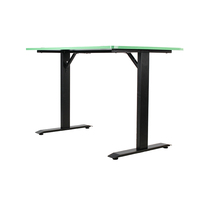 Table d'étude électrique moderne Bureau de jeu à bordure verte pour bureau à domicile Bureau de jeu d'ordinateur en métal