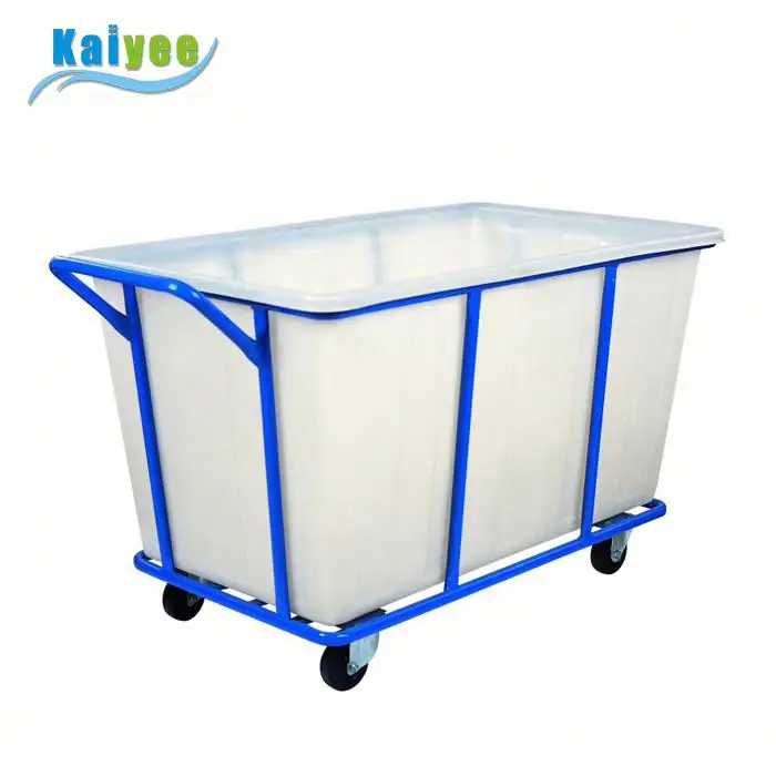 Industriale per la pulizia lavanderia trolley consegna carrelli di lavanderia di plastica carrello per hopital hotel fabbrica di abbigliamento