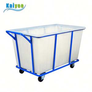 Industriële wasserij stomerij trolley levering karren <span class=keywords><strong>plastic</strong></span> wasserette winkelwagen voor hopital hotel kledingstuk fabriek - Product Image 1