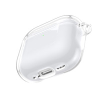 Housse pour écouteurs sans fil TPU Shockproof Protective Cover Skin With Mousqueton Holder Transparent Case Anti-fall for Airpods 4 2024