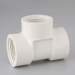 Hot sales in the factory in the current season female tee plastic tee fitting pipe