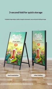 Expositor de Carteles para Exteriores, Vertical, de Doble Cara, Metálico, con Base, Reemplazable, Modelo para Promoción y Reclutamiento - Product Image 6