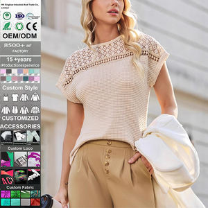 Chemisiers pour femmes de qualité supérieure, logo personnalisé, style décontracté, manches courtes, mode estivale, vintage, élégants, jeunes - Product Image 1