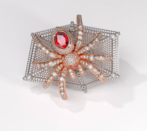 Bague d'articulation araignée Hip Hop personnalisée pour hommes en or 9K/14K/18K diamants de laboratoire taille ronde certifiés IGI pour les mariages et les fêtes - Product Image 3