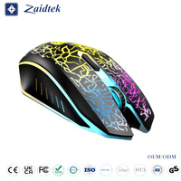 Souris de jeu filaire USB de haute qualité 1600 DPI avec rétroéclairage RVB, design ergonomique pour droitiers, pour ordinateur