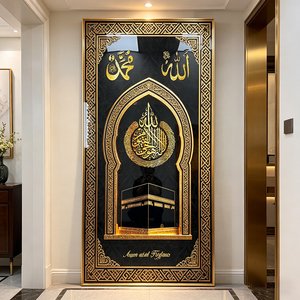 Modern Islamic Indian Style Peacock Wall Art Divine Crystal Porcelain Painting Symbol LED Wall Decor for Home Hotel decor - Product Image 3