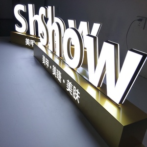 Kexian Custom Led Verlicht Bord Tafel Bewegwijzering Bureau Top Sign Shop Business Channel Letter Acryl Led Licht Bord Met Voet - Product Image 1