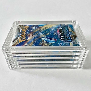Venta al por mayor Pokemoned <span class=keywords><strong>1</strong></span> Ranura Acrílico Magnético Booster Pack Protector Display Holder TCG Booster Pack Acrílico Case Protector - Product Image 6