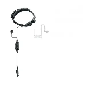 VITAI E8S3B-M4-K 목구멍 진동형 양방향 라디오 헤드셋 2 선 감시 키트 헤드폰