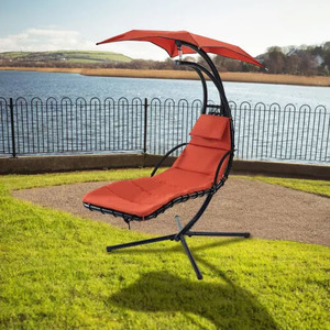 Chaise longue suspendue pour extérieur et intérieur, noir, vendredi, patio, hamac, balançoire de jardin, <span class=keywords><strong>cocon</strong></span>, forme d'œuf, chaise avec support - Product Image 5