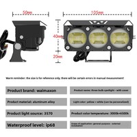 Phare de moto en promotion, projecteur LED modifié pour voiture, bicolore, à trois yeux, étanche IP68, 10500LM