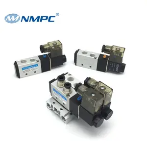 Airtac Katup Kontrol Pneumatik, Katup Solenoid Tipe G1/4 'NPT 1/4' 5 Arah 2 Posisi 4V210-08 DC24V 12V AC 220V 380V 110V