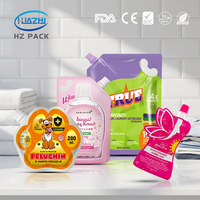 Pochette Doypack Personnalisée Écologique Refermable en Plastique Stratifié avec Bec Verseur pour Emballage de Détergent Liquide et Savon Vaisselle