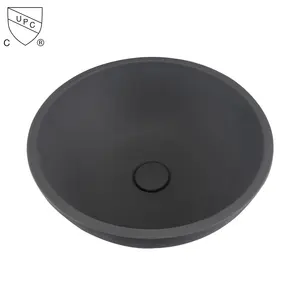 DASEN Hotel Wholesale Small Unit OEM Black Earth Concrete Customization Hand Concrete Wash Basin