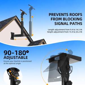 Support mural réglable Starlink Gen 3 avec adaptateur de tuyau Gen 3 pour kit Internet Starlink Gen 3, emballage pour vente par correspondance - Product Image 4