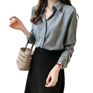 เสื้อเชิ้ตสีขาวใหม่สำหรับฤดูใบไม้ผลิ ไซส์ใหญ่พิเศษ <span class=keywords><strong>4XL</strong></span> เสื้อทรงหลวมสบายๆ แฟชั่นผู้หญิง แขนยาว ติดกระดุม เสื้อสตรีทแวร์ - Product Image 1
