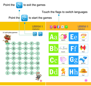 ชุดปากกาอัจฉริยะสำหรับเด็กพูดได้เทคโนโลยี OID ปากกาอ่านหนังสือ OEM พร้อมเสียงสำหรับ6ภาษาของเล่นเครื่องเรียนภาษาอังกฤษ - Product Image 4