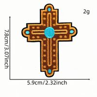 Applique brodée motif léopard style occidental pour vestes en jean et chapeaux, prête à être expédiée en gros