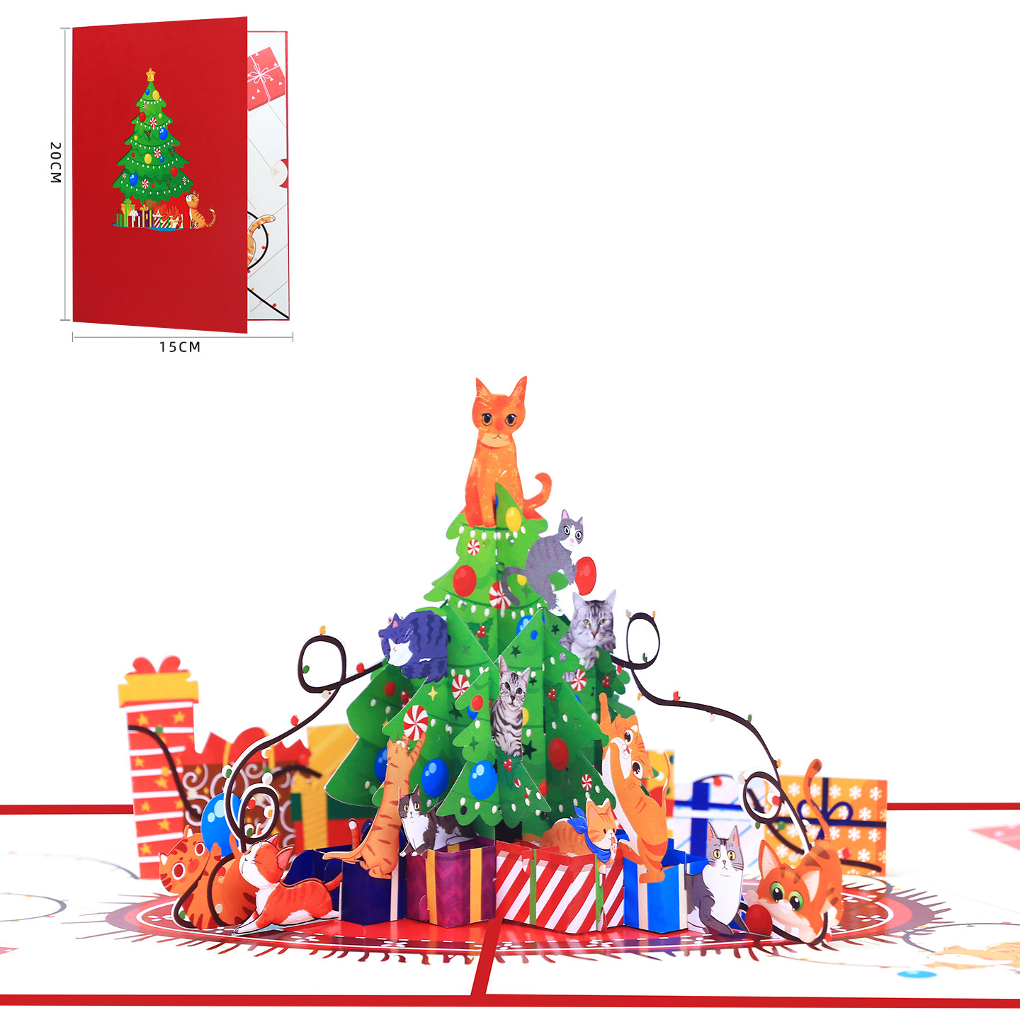 Chat rouge de Noël