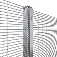 Clôture en treillis transparente anti-escalade robuste 358 en acier galvanisé, barrière de sécurité pour les délimitations de prisons et d'aéroports