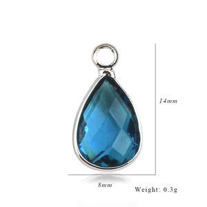 Fanyue <span class=keywords><strong>2024</strong></span> Am gran oferta oro 12 meses cumpleaños piedra cristal cobre gota colgante para joyería collar pulsera - Product Image 1