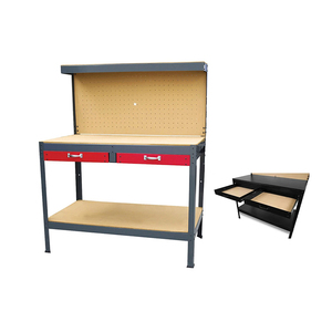 Banc de travail robuste pour le travail du bois avec tiroir de rangement, cadre de rangement d'outils d'usine pour garages et ateliers - Product Image 1