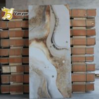 Panneau mural en PVC effet marbre brillant, ignifuge, facile à installer, directement de l'usine, pour la décoration intérieure de la maison