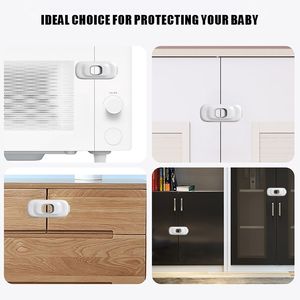 Verrous de sécurité pour enfants en plastique pour armoires et loquets de porte de réfrigérateur français, installation rapide pour armoires et tiroirs - Product Image 3