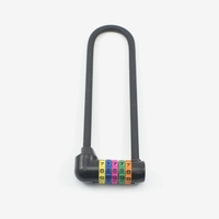 YH9188 Cadenas à combinaison à 5 chiffres extra long, cadenas de sécurité pour vélo en forme de U, antivol, valise de voyage, cadenas à code