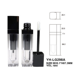 Contenants à gloss à lèvres vides personnalisables 6 ml en plastique de qualité cosmétique avec étiquetage et emballage par marquage à chaud - Product Image 2