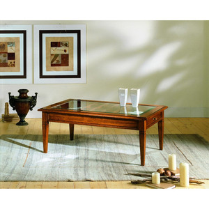 Tavolino convertibile durevole con griglia e cassetti classico rustico soggiorno mobili casa Set materiale metallico - Product Image 1