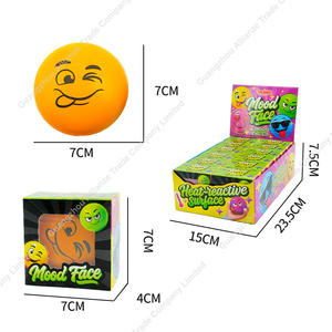 Juguete Sensorial de <span class=keywords><strong>Emoticonos</strong></span> que Cambian de Color, Pelota Antiestrés de PU Suave, Sensible a la Temperatura - Product Image 4