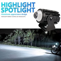 Phare antibrouillard LED pour moto, mini phare de conduite, étanche IP-67, 8-80V, 3000K ambre et 6000K blanc, ajustement universel