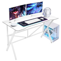 Bureau de jeu réglable en acier inoxydable, grande surface, table d'ordinateur pour la maison, le bureau, la chambre, l'e-sport