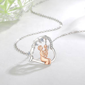 925 gioielli in argento sterling personalizzato mama regali <span class=keywords><strong>festa</strong></span> <span class=keywords><strong>della</strong></span> <span class=keywords><strong>mamma</strong></span> <span class=keywords><strong>mamma</strong></span> figlio figlia mano del pendente <span class=keywords><strong>della</strong></span> <span class=keywords><strong>collana</strong></span> - Product Image 2