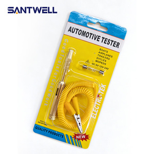 <b>Retractable</b> Brass Car Circuit Tester <b>Pen</b>, 6-12-24V Automotive Voltage Tester with LED Indicator - Product Image 6