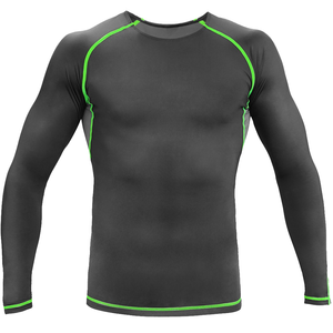 Impression par sublimation personnalisée Chemises de course à manches longues Compression Gym Fitness pour hommes Séchage rapide MMA Training Rashguard Respirant - Product Image 2