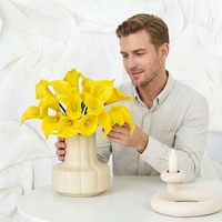 Realistische Künstliche Calla-Lilien-Bouquets Weiche Gummi-Kunstblumen-Bündel für Hochzeit, Zuhause, Hotel, Vasen-Dekoration