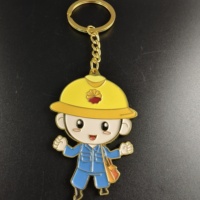 Porte-clés en alliage de zinc en gros pour ouvriers pétroliers, cadeau d'entreprise, porte-clés personnalisés avec initiales, breloques de sac, accessoires, étiquettes