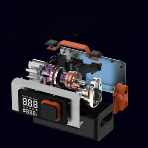 Compresseur d'air de voiture et démarreur de secours tout-en-un 24000mAh 12V 600A, batterie externe grande capacité pour voiture avec manomètre de pression des pneus - Product Image 2