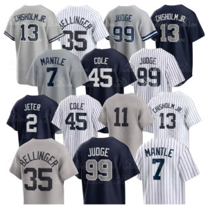 Jersey Cosido de Nueva York 2026 al por Mayor 99 # Aaron Judge 7 # Mantle 11 # Volpe 2 # Jeter 45 # Camiseta de Béisbol Estadounidense <span class=keywords><strong>Cole</strong></span> Limited Player - Product Image 1