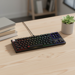 <span class=keywords><strong>Teclado</strong></span> Mecánico para Juegos <span class=keywords><strong>Havit</strong></span> KB892L de 87 Teclas con Interruptores Azules, Retroiluminación RGB y Conexión USB - Product Image 4