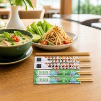 Palillos Desechables Biodegradables de Bambú Tensoge Twin, Envueltos Individualmente, para Sushi, Bento, Suministros para Restaurantes