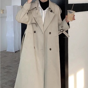 AIMEISI British alla <span class=keywords><strong>moda</strong></span> giacca a vento doppiopetto con lacci sul ginocchio lunghi <span class=keywords><strong>Trench</strong></span> da donna - Product Image 4