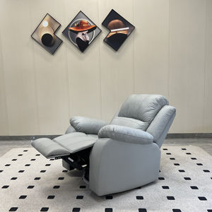 Sillón reclinable eléctrico de cuero de lujo, sofá giratorio individual para descanso, sofá cama para sala de estar u hotel - Product Image 2