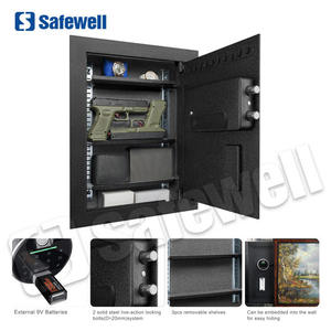 Caja Fuerte Digital Safewell Anti-perforación, Anti-arranques, con Huella Dactilar, para Montaje Empotrado en Pared, Gabinete <span class=keywords><strong>de</strong></span> <span class=keywords><strong>Seguridad</strong></span> <span class=keywords><strong>de</strong></span> Acero - Product Image 2